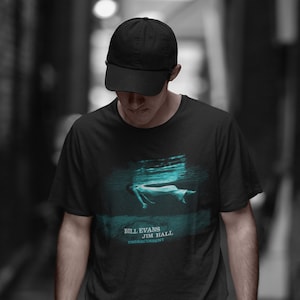 T-shirt jazzartiest, Bill Evans & Jim Hall, jazzpiano en gitaar, reproductie, uniseks, retro grafische print, vintage bandt-shirt