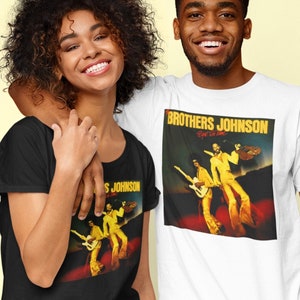 Brothers Johnson T Shirt Vintage 1970s Funk Soul Band Graphic Print Unisex Music Artist Tee
