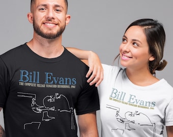 Bill Evans T-Shirt, Jazz Piano Graphic Tee, Record Sleeve Art Hipster Shirt, Music Band Top, Unisex Tee