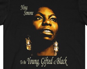 Nina Simon ニーナシモン Tシャツ 洋楽 ソウル Nina Simone/ニーナシモン】5.6オンス Tシャツ/WH/ST- 225 | バン