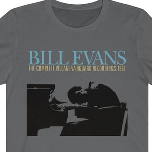 Bill Evans T Shirt, Jazz Piano Album Cover Artwork Graphic Print, Unisex Music Artist Band Tee - Retro Vintage