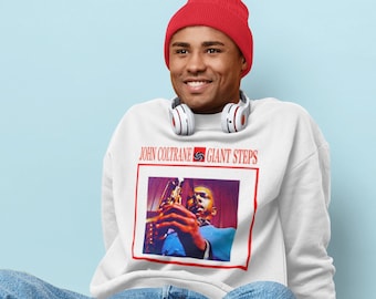 Sweatshirt, Jazz Musik Album Cover, Grafikdruck, John Coltrane, Giant Steps, Retro, Hipster, Saxophone, Unisex Band Shirt