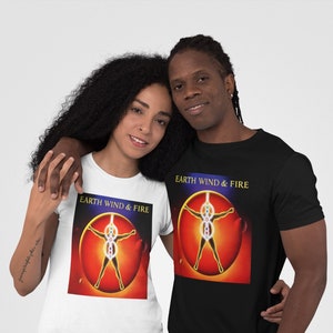 Earth Wind & Fire Tee, Retro 70s, 80s, Funk Soul, RnB, Jazz, Disco Music, Band Tee shirt, Unisex, Graphic Print, Afro American Artist Tshirt