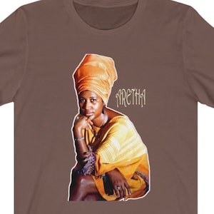 Aretha Franklin T Shirt, 70s 80s Funk, Gospel, Soul Music singer, Unisex Graphic Print, Music artist band Tee