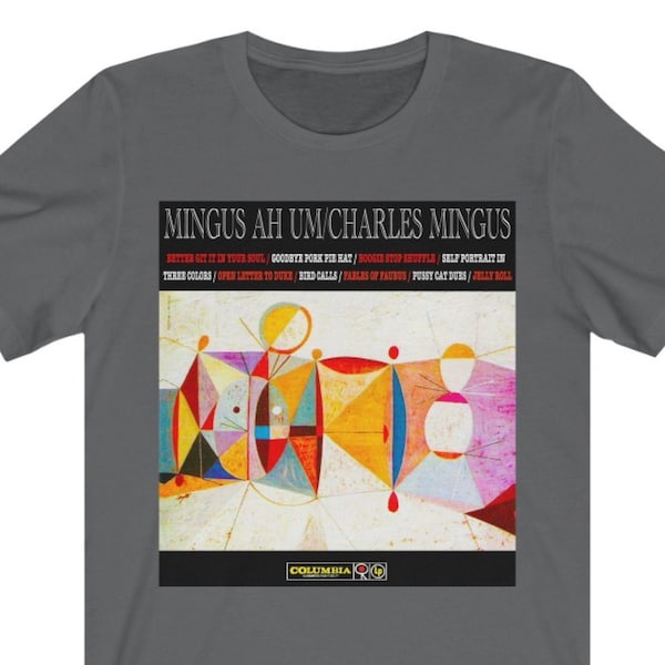Jazz T Shirt, Retro Charles Mingus Ah Um Album, Graphic Print Vintage, Unisex Music Artist Band Tee