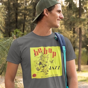 Vintage Band T Shirt for Men, Jazz Art Band Tee Shirt, Retro Bebop Jazz Graphic, Unisex Jazz Music Artist Band Tee Shirts