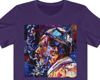 Thelonious Monk T Shirt, Jazz Piano Legend Art painting Graphic Print, Unisex Jazz Music Black Artist Band Tee Shirts