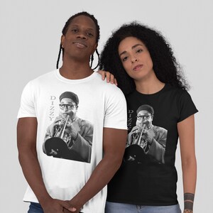 Bebop Jazz Trumpet T Shirt, Aesthetic hipster Tee, Retro, Graphic Print, Unisex, Black Music Artist Band Tee