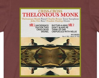 Thelonious Monk Tee Shirt, Jazz Artist Shirt, Retro Graphic