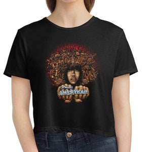 Erykah Badu Tee / Black Singer T Shirt / Women&#39;s Flowy Cropped Tee