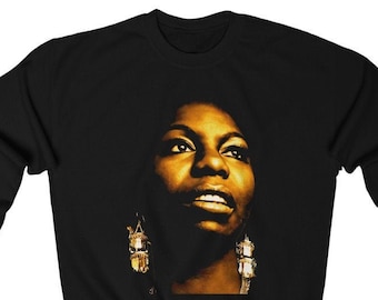 Sweatshirt, Nina Simone Grafikdruck, Unisex, R&B, Funk, Pop, Disco, Jazz Musik Shirt
