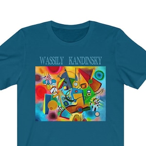 Abstract Art T-Shirt, Kandinsky Graphic Tee, Aesthetic Wearable Painting, Unisex Gift, Fine Art Design Shirt, Artistic Top