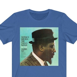 Thelonious Monk Tee, Jazz Music T Shirt, Vintage Album Cover Artwork Reproduction, Graphic Print, Retro Piano Band Shirt