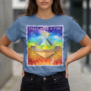 Earth, Wind & Fire T-Shirt / Vintage-T-Shirt im Used-Look / Retro-Funk-Musik