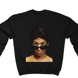 Sweatshirt, Aretha Franklin Graphic Print, Unisex, R&B, Funk, Pop, Disco, Jazz Music Shirt