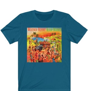 Teen Town 77 Maglietta Per Fan Di Weather Report E Jaco Pastorius, Colore Blu Navy, Stampa Artistica, Vestibilità Comoda