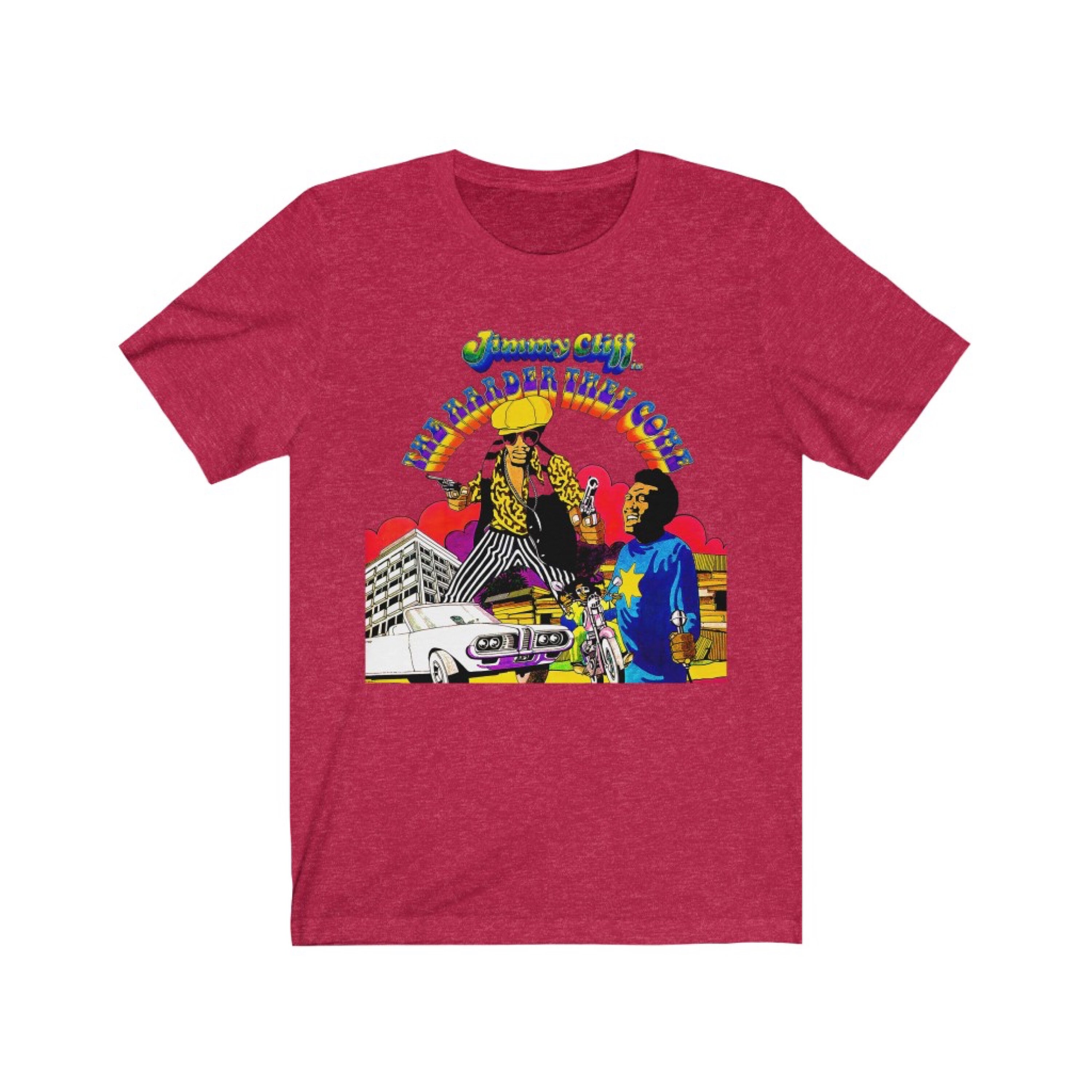 Discover Jimmy Cliff Harder they come T Shirt, Reggae Music Album Cover Graphic Print Tee