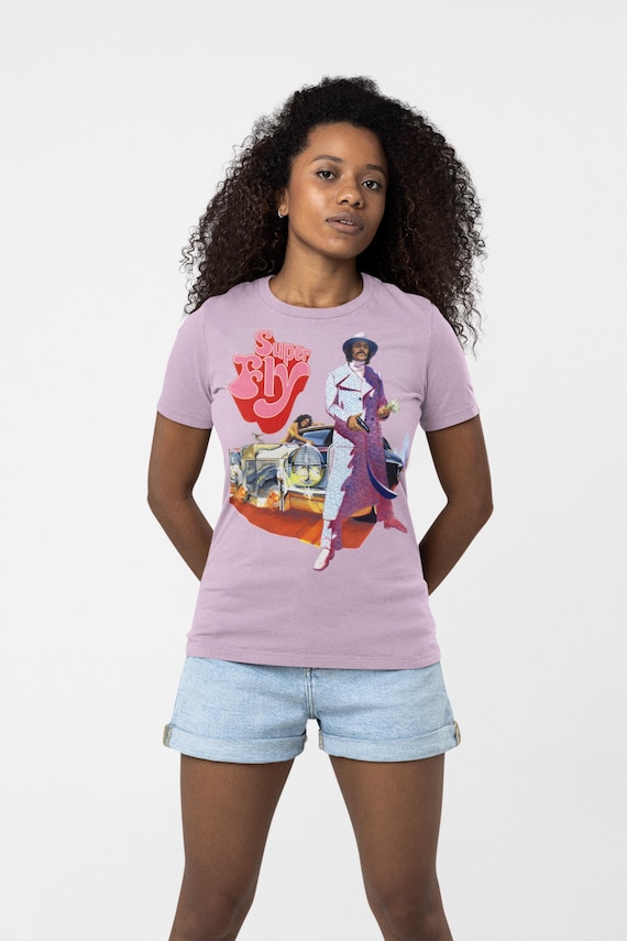 70s Printed Shirt, Superfly Classic 1970s Movie Tee, Funk Soul