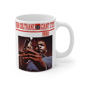 Coffee Mug Jazz  Gift idea, ,  Gift for Jazz Fans, John Coltrane &#39;Giant Steps&#39; Jazz Art Design Vintage Vinyl Style Graphic Print