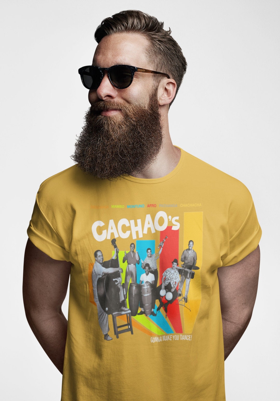Retro Band T Shirt Vintage Latin Salsa Graphic Print Unisex Etsy