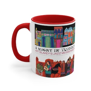 Koffie Mok Jazz Music Lover Gift, Cadeau idee, Jazz Messengers Graphic