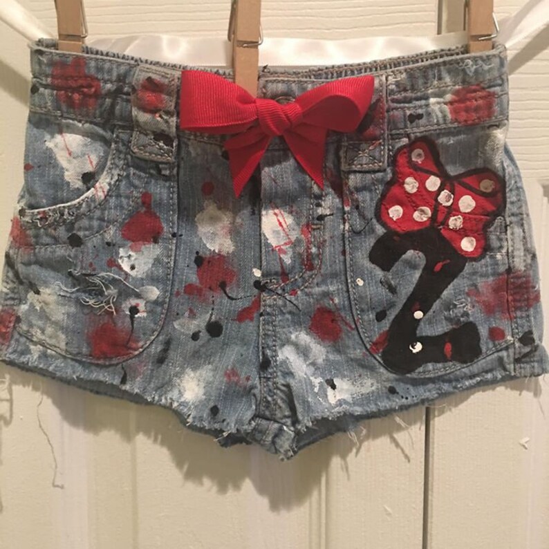 minnie mouse jean shorts