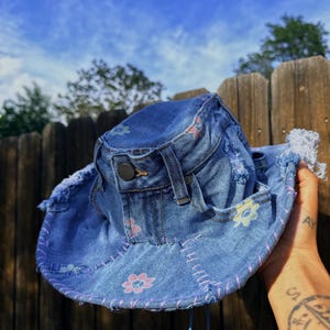 Blue Jean Cowboy Hat - Etsy display picture 1