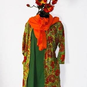 Kimono jacket from the hand printing plant Kalima, for a spectacular appearance, not only in the sauna.