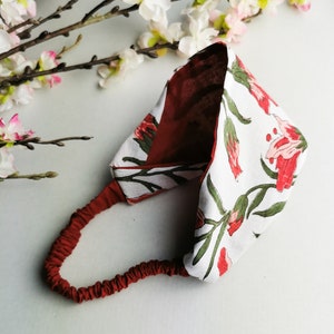 Kalima haarband &quot;Lilly&quot;, handprint met plantenkleuren ook puur katoen, wassen