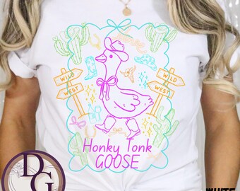 Koszulka z grafiką Whimsical Goose Funny Duck Tee dla miłośników zwierząt, wygodna koszulka unisex, swobodny prezent na lato, góra z humorem Farm Bird