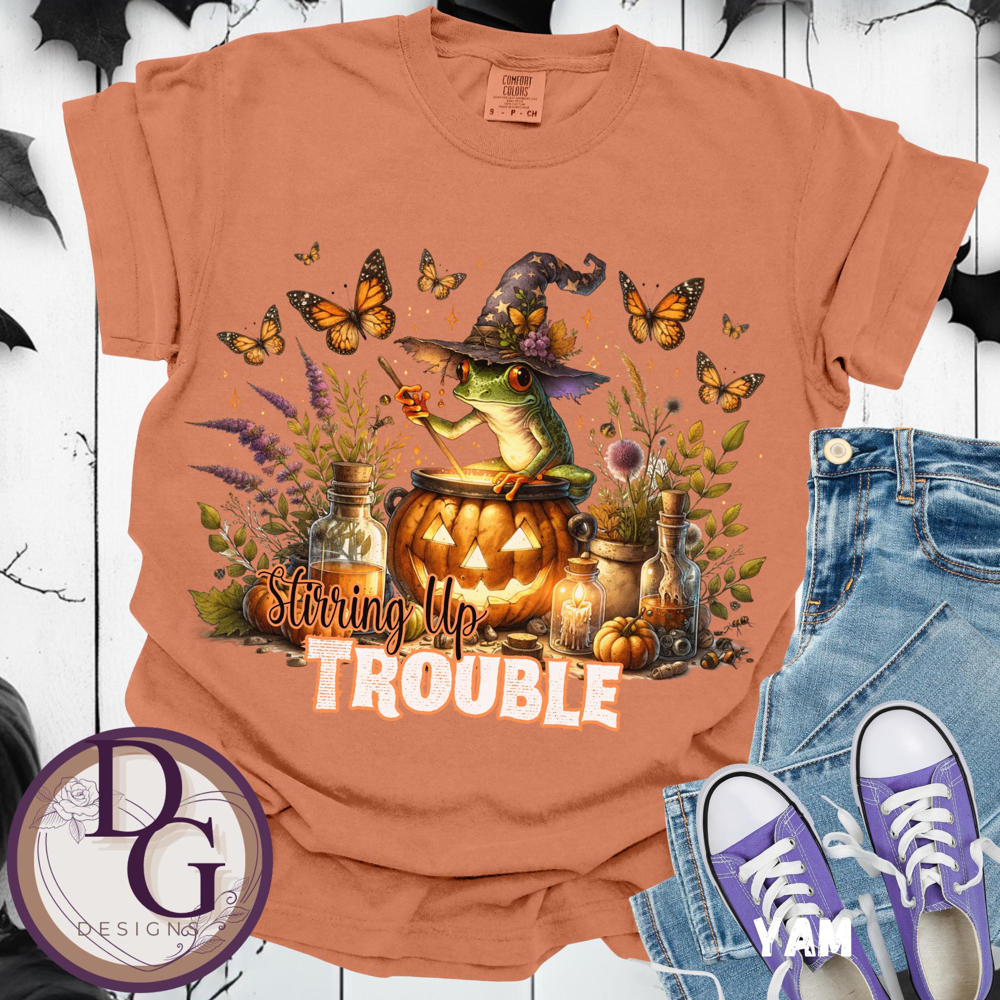 Funny Western Halloween Frog Pumpkin Unisex T-shirt, Casual Humor