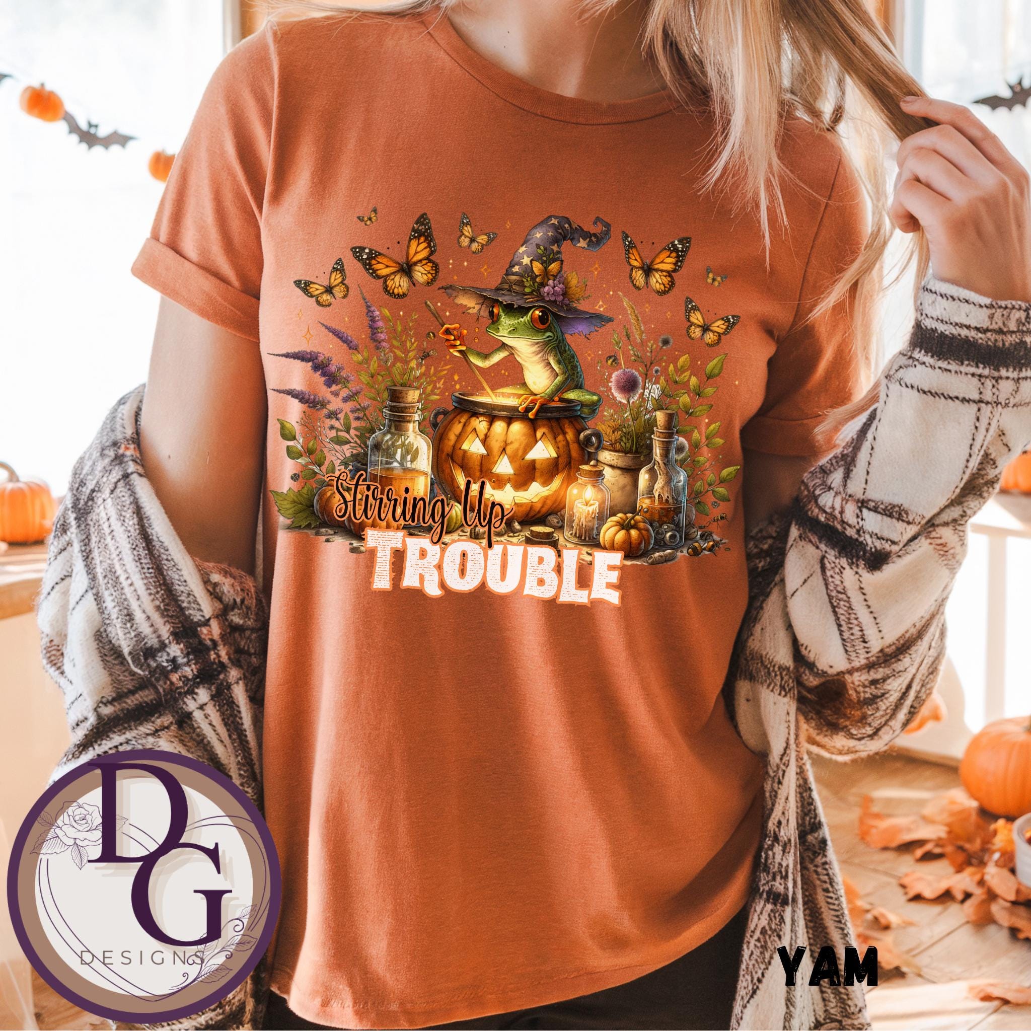 Funny Western Halloween Frog Pumpkin Unisex T-shirt, Casual Humor