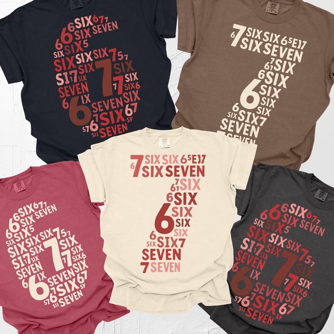 Comfort Colors Six Seven 67 Meme Shirt Viral 67 Trend Tee Funny Couples ...