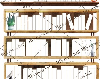 Nowoczesny, zen style bookshelf reading tracker - cyfrowe pobieranie do wydrukowania w domu. Używaj go w przezroczystym etui na czytnik e-booków!