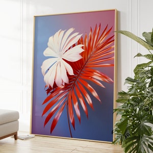 Abstrakter Pflanzendruck | Botanische Kunst | Grüne Wandkunst | Blatt Druck | Pastell Kunst | Digitaler Download DRUCKBARE Wandkunst