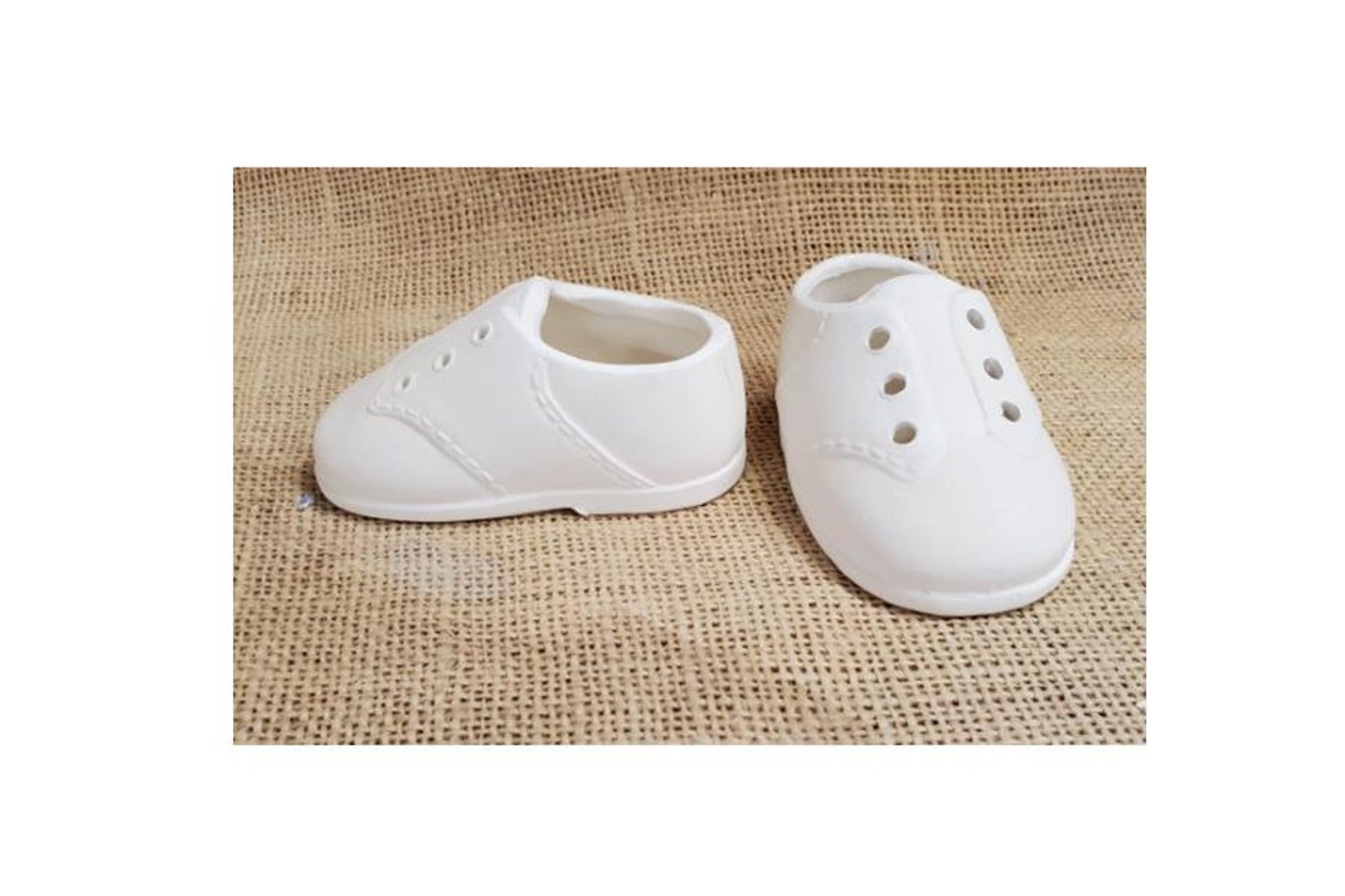 Ceramic Baby Shoes Used for Adding Birth Date, Weight Etc for That New