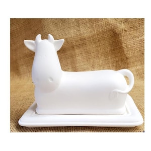 Cow Butter dish is ready for you to finish and use.