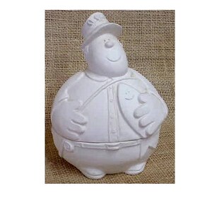 Fisherman 2 piece dish in bisque ready to paint ceramics.