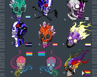 Pride Skull Stickers