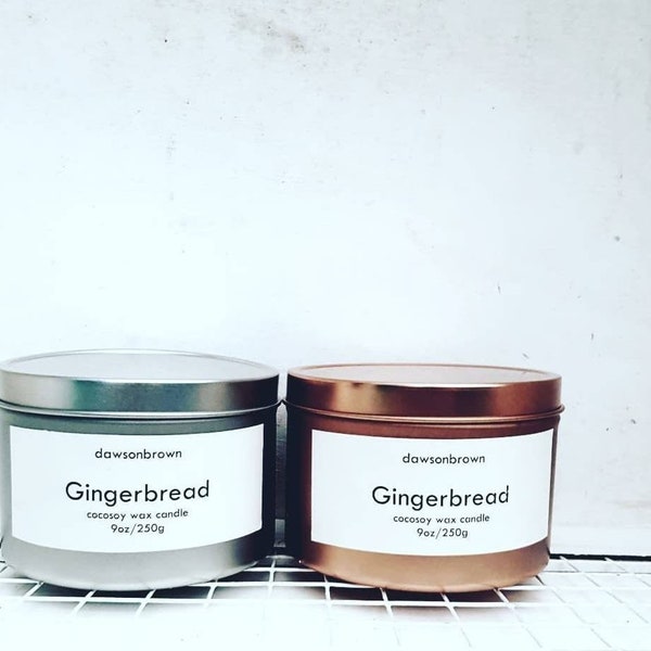 Rose gold tin candle. Soy wax candle. Perfect gift. Vegan candles. Coconut wax candle. Housewarming gift. Multiple scents available.