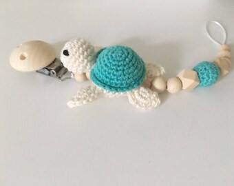 Pacifiers with crocheted Turtle
