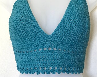 Crochet Summer/festival Top/ Crop Top/ Crocheted Clothing - Etsy