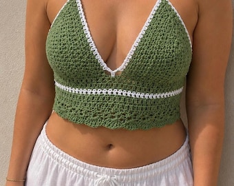Crochet Cotton Crop Top/Summer Top/Festival Top
