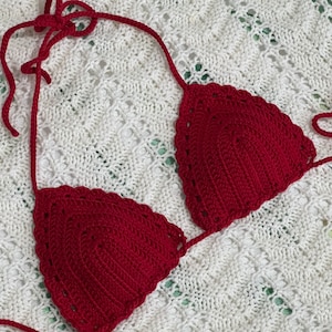 Tapa bikini de ganchillo