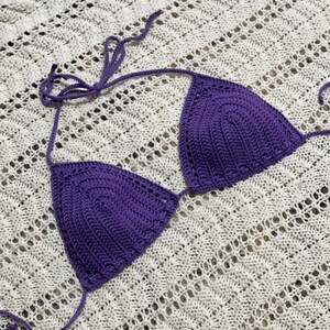 Tapa bikini de ganchillo