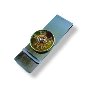 Shotgun Shell Money Clip Gifts for him Mens Birthday Gift image 1