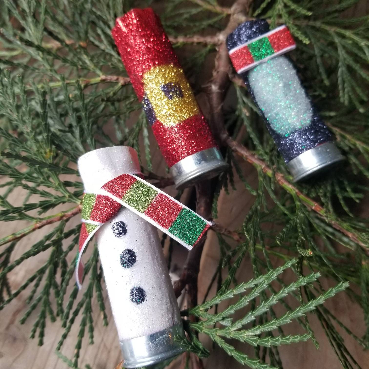 Shotgun Shell Christmas Ornaments 3 pack Etsy