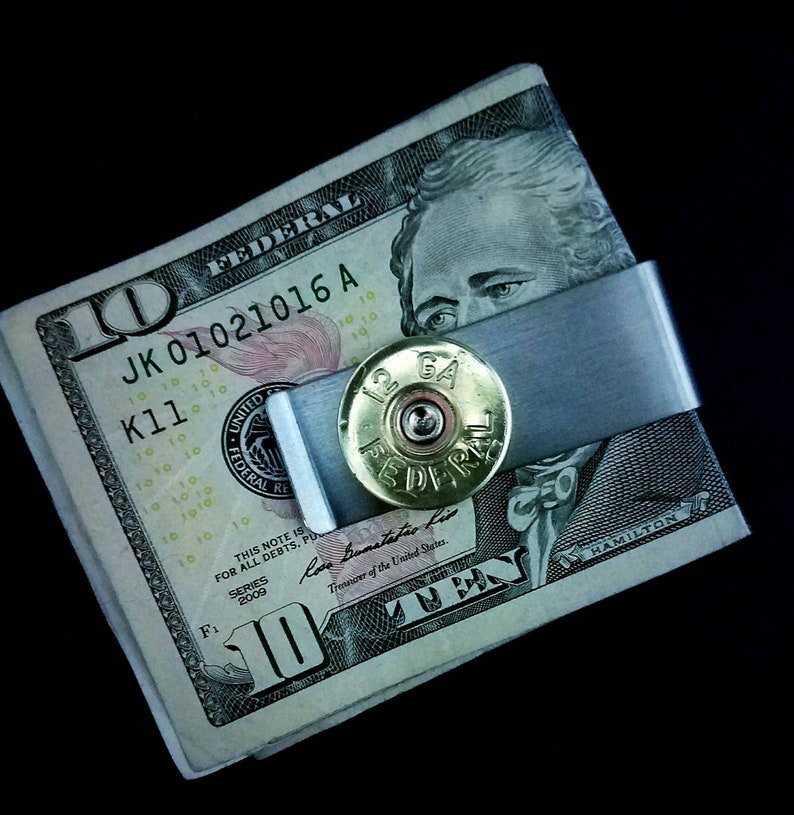 Shotgun Shell Money Clip Gifts for him Mens Birthday Gift image 5