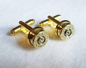 9mm Bullet Shell Cuff Links - Gifts for him