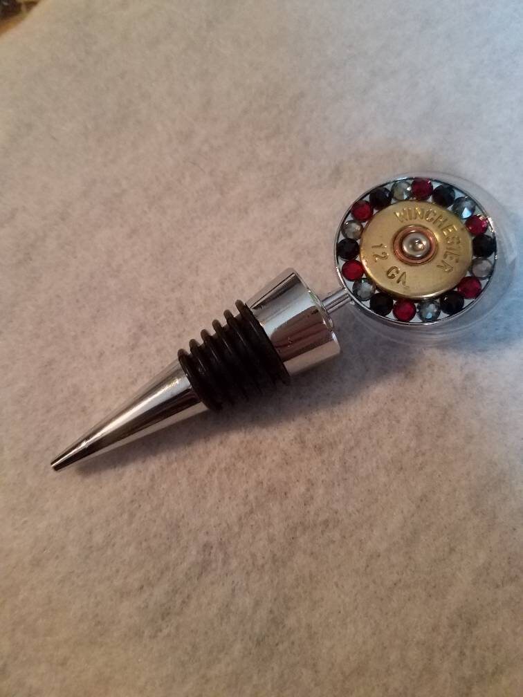 12 Gauge Shotgun Shell Bottle Stopper With Crystals - Etsy